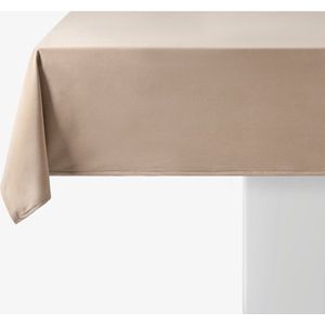 Damast Tafelkleed Uni Taupe, De Witte Lietaer, 260X160cm