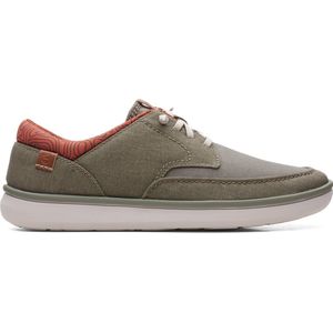 Clarks Cantal Low Heren Sneakers - Olive Combi - Maat 40