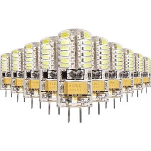Ledlamp G4 12V 3W SMD2835 24LED 360 ° (10 stuks) - Wit licht - Overig - Pack de 10 - Wit Neutre 4000K - 5500K - SILUMEN