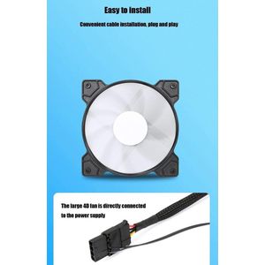 12Cm 12V Pc Chassis Fan Mute Geen Licht Koelventilator Chassis Cooling Vervanging Fan 4pin molex
