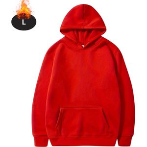 Livano Hoodie Heren - Sweaters - Sweater - Warme Trui - Met Capuchon - Rood - S