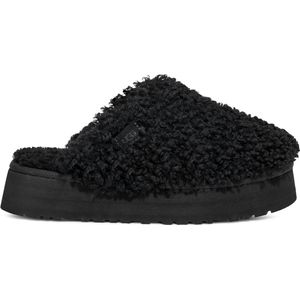 UGG W Maxi Curly Platform Dames Sloffen - Black - Maat 37