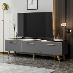 TV meubel Brønderslev 160x37x45 cm antraciet