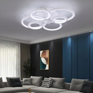 Shoppee Plafonlamp -Plafondlampen - Plafonnière - Moderne Ring Plafondlamp - Acryl Indoor Kroonluchters Voor Eetkamer - Led Lamp Kristallen