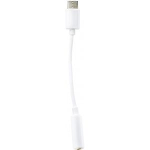 Scanpart USB C naar 3.5 mm jack adapter kabel 8cm - Geschikt voor Samsung en Apple met 3.5 mm mini jack - Audio jack converter - Wit