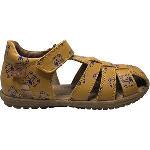 Naturino - See - Mt 30 - velcro gesloten lederen sandalen - tijger print - okergeel