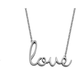 Key Moments 8KM NE0010 Stalen ketting - 42 + 5 cm - Cadeau - Zilverkleurig