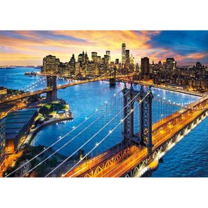 Clementoni puzzel 1000 stukjes- von New York Manhattan - Fluoriserend - 69x50 cm