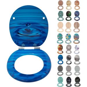 Houten Toiletbril met Softclose Mechanisme - Eenvoudige Montage met Snelle Ontgrendelbare Scharnieren - Gemakkelijk Schoon te Maken - Duurzame en Comfortabele Toiletzitting