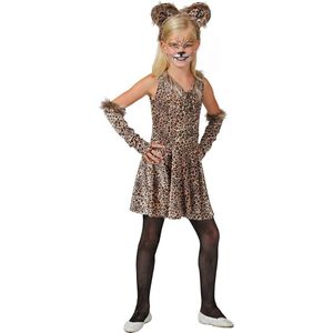 Leeuw & Tijger & Luipaard & Panter Kostuum | Lenig Sluipend Luipaard | Meisje | Maat 116 | Carnaval kostuum | Verkleedkleding