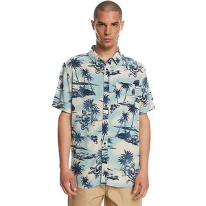 Quiksilver Airflow Viscose Shirt Met Korte Mouwen Blauw L Man