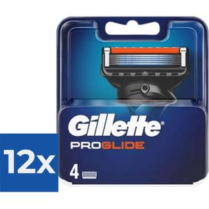Gillette - Fusion 5 - ProGlide - Scheermejses/Navulmesjes - 4 Stuks - Voordeelverpakking 12 stuks