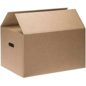 50 handzame verhuisdozen met handvat + 3 rollen tape