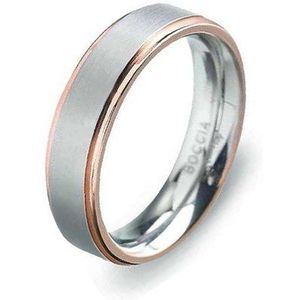 Titanium ring - Boccia - rosé verguld - 0134-0360 - heren - sale Juwelier Verlinden St. Hubert - van €75,= voor €55,=