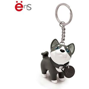 Sleutelhanger – keychain - Sleutels - Husky - Hond - Zwart