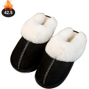 Bovista Warme Pantoffels - Sloffen - Slippers - Dames - Heren - Pluche - Maat 41 - Zwart