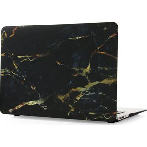 Mobigear Laptophoes geschikt voor Apple MacBook Air 13 Inch (2010-2019) Hoes Hardshell Laptopcover MacBook Case | Mobigear Marble - Zwart / Bruin - Model A1369 / A1466