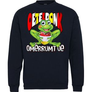 Sweater Oeteldonk Omèrrumt Oe | Carnavalskleding dames kinderen heren | Carnaval | Foute Party | Navy | maat 3XL