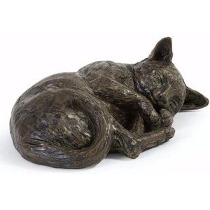 asbeeld urn kat poes 'Rustende kat' kattenurn