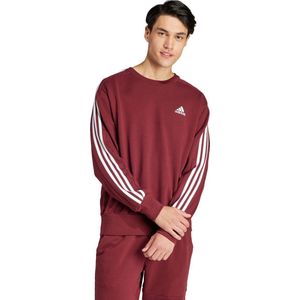 adidas Sportswear Essentials French Terry 3-Stripes Sweatshirt - Heren - Bordeaux- XL