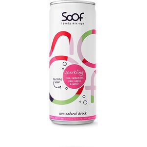 Soof Drinks - Sparkling - Frisdrank - Roos - Kardemom - Peer - Appel 12 x 250ml - Fruitig - Caloriearm