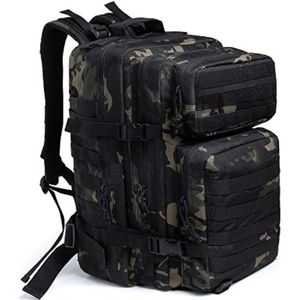 Militaire rugzak - Leger rugzak - Tactical backpack - Leger backpack - Leger tas - 45 cm x 33 cm x 29 cm - 45 L - zwarte camouflage