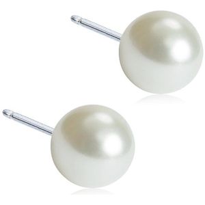 Blomdahl -NT Pearl 6 MM wit- hypoallergeen, nikkelvrij