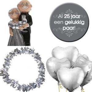 10-delige Jubileum set voor een 25-jarig jubileum - 25 - jubileum - bruidspaar - trouwen - huwelijk