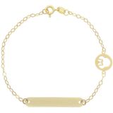 Baby/Kinder Plaatarmbandje Minnie Mouse 14K Goud