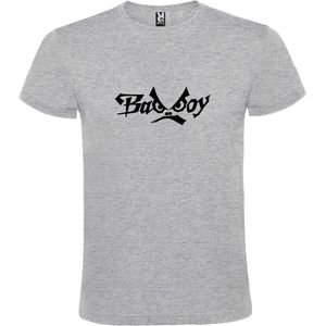 Grijs  T shirt met  ""Bad Boys"" print Zwart size S
