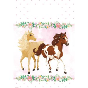 Amscan Uitdeelzakjes Paarden Junior Papier Wit/roze 8 Stuks