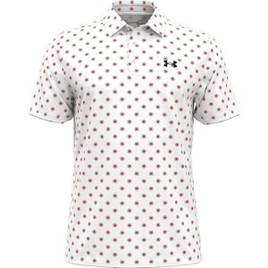 Under Armour Playoff Polo 3.0 Printed- Polo-Wit Pink Fizz Maat XL