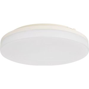 LED Plafondlamp - Plafondverlichting - Badkamerlamp - Opbouw Rond 15W - Waterdicht IP54 - Helder/Koud Wit 6400K - Mat Wit - Kunststof