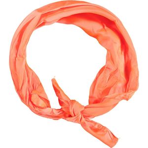 Apollo - Feest Bandana - Bandana sjaal - fluor oranje - one size - Bandana dames - Bandana Heren - Carnaval - Carnaval accessoires - Feestkleding Apollo