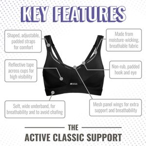 Shock Absorber Active Classic Support Sports Bra White - 75D