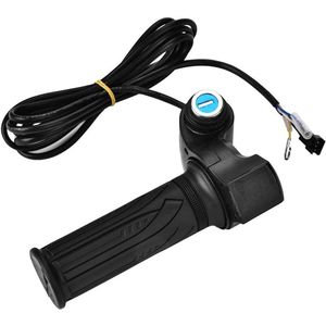 Throttle Lever with Waterproof LED Display for Electric Bicycles and Scooters - Handlebar Handle Compatible with Rubber Plastic Material
