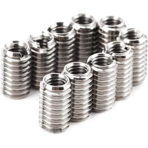 Schroefdraadinzet verloopmoer M8-M6 roestvrij staal 10x125mm - 15mm lang .