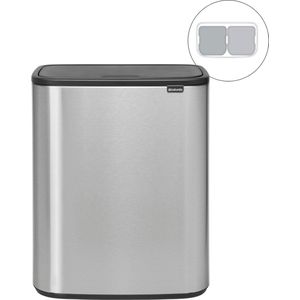 Brabantia Bo Touch Bin 2 x 30 Liter Rvs Fingerprint Proof