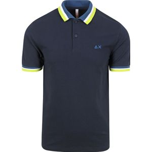 Sun68 Poloshirt Multistripes Navy - Maat M - Heren