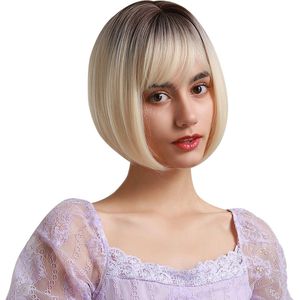 Damespruik – Pruiken Dames - Hair Wig – Haarstuk – Wasbaar – Kambaar – Dames Haar – Kort – Blond