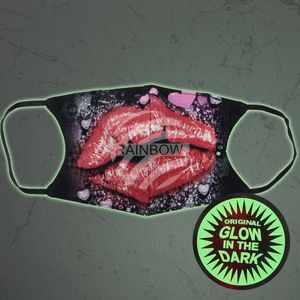 Halloween Masker - Glow in the dark Mondkapje -  Halloween Mondkapje - Mondmasker Glow in the dark - Lippen