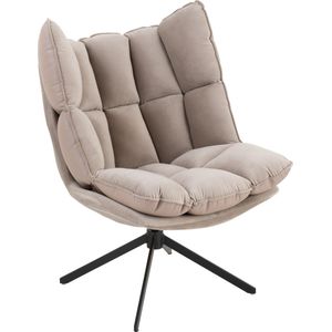 J-line - Stoel Relax Kussen Op Frame Textiel/metaal Extra Licht Grijsx73x92cm