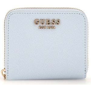 GUESS Portemonnee Laurel SLG Small Zip Around Wallet Powder Blue Lichtblauw