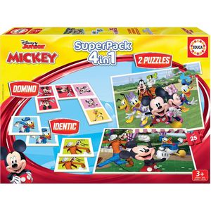 EDUCA - 2 educatieve spellen en 2 puzzels - Superpack Mickey & Friends