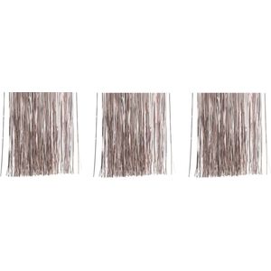 10x zakjes lametta engelenhaar poeder roze (blush) 50 x 40 cm - Tinsel/folie slierten - Kerstversiering
