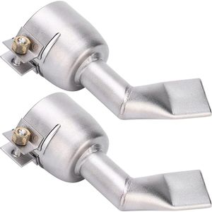 Lassen Pistool Nozzle 120 Graden Rvs Hot Air Flat Nozzle - 2 stuks Las Torch Power Tool Accessoires voor Plastic plaat Lassen