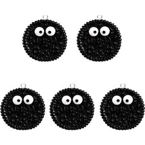 Sieraden Maken | Set 5 Hangers Oreo Koekje Zwart | Bedels
