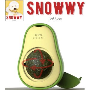 SNOWWY - Catnip in Avocado speeltje - Kattenbal - Catnipbal - Interactieve Chew bal natuurlijke kattenkruid