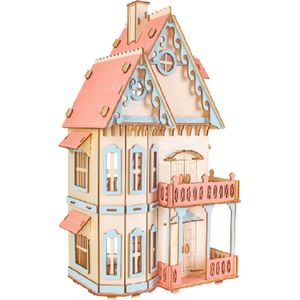 Poppenhuis Gotisch Huis- klein gekleurd 1:36