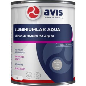 Avis Aqua Aluminium - RAL 9006 - 1 Liter - Metaallak